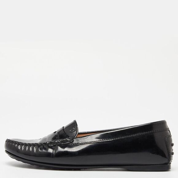 Tod´s Black Patent Leather Penny Slip On Loafers Size 37,New Products : American Fashion Style Bags On Sale